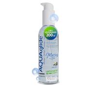 Joydivision AQUAglide 2-in-1 Lemongrass 200ml, Water-Based Massage & Lubricant Gel, Lemongrass Scent, Vegan, Oil-Free Lubricant & Compatible with Latex Condoms.