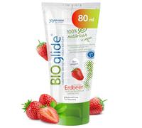 JOYDIVISION Original BIOglide Strawberry Lubricant 80ml | 100% Natural & Vegan Lubricant | Water-Based Gel with Flavor & Scent | Organic Lubricant Suitable for Latex Condoms | Lube Water Based