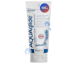Joydivision Original AQUAglide Anal 100 ml Lubricant, Odorless, pH-Optimized & Transparent, Water-Based & Crystal-Clear, Suitable for Latex Condoms