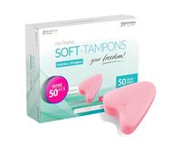JOYDIVISION Soft-Tampons Mini I 50 Pieces I Threadless tampons for Sports, Swimming & spa I Menstrual sponges Ultra Soft I Easy Insertion & Removal I Mini Soft Tampon Without Thread