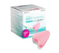 JOYDIVISION Soft-Tampons Normal I 3 Pieces I Threadless tampons for Sports, Swimming & spa I Menstrual sponges Ultra Soft I Easy Insertion & Removal I Soft Tampon Without Thread