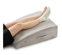 joydomus ErgoLift Leg Rest Pillow | Dual-Handle Memory Foam Top & Machine-Washable Cover | For Relaxation, Recovery & Joint Comfort (Grey)