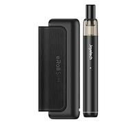 JOYE TECH eRoll Slim Full Vape Kit - E-cigarette Starter Vape Kit, Long Lasting 480mAh Battery, With 1500mAh Charging Case, 13w, Inhale Activation, Built-in Coil, USB-C - Nicotine Free (Black)