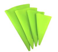 Joyeee 4 Pcs Reusable Cookie Bags, Royal Icing Piping Bags for Cake Decorating Tools, Cookie Decorating Supplies for Chocolate Cupcake, Icing Cream Frosting Bags, Green, 10’’ 12’’ 14’’ 16’’