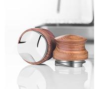Joyeee 53mm Premium Barista Coffee Tamper, Durable 304 Stainless Steel Base, Adjustable Depth 53mm Coffee Distributor, Durable Pear Wood Handle