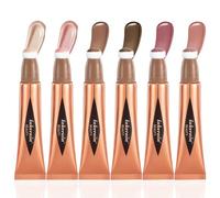 Joyeee 6 Pcs Liquid Contour Wand, Shimmer Blush Highlighter Contour Stick with Cushion Applicator, Blendable, Travel Friendly, Multifunctional Face Beauty Combination for Shaping & Glowing Effect#1
