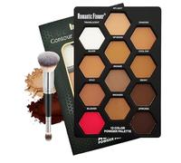 Joyeee Face Palette for Mature Skin, 12 Colors Bronzer Contour, Blusher, Highlighter Powder Palet With Brush, Bronzer and Blush to add Dimension, Cruelty-Free & Vegan, Natural, Large 11 x 7 Inch