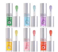 Joyeee Hydrating Lip Glow Oil, 6 Color Small Plumping Lip Oil Tinted for Teens Girls Birhtday Gift, Long Lasting, Non-Sticky and Lightweight Formula, Perfect for Any Occasion