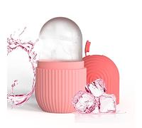 Joyeee Ice Face Roller, Reusable Silicone Mold Face Massage Eye Facial Beauty Skin Care Tools Apply Ice for Shrink Pores Anti Wrinkle Reduce Puffiness Improve Skin Elasticity, Striped, Pink