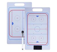 Joyeee Ice Hockey Coaching Board, Pro Full & Half Court Dry Double-Sided Erase Tactical Whiteboard with Marker and Pen Clip for Coaches, Player, Hockey Equipment Accessories, Perfect Coach Gifts