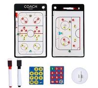 Joyeee Ice Hockey Coaching Board, Two Sides Magnetic Ice Hockey Dry Erase Board with Full & Half Court Coaches Board, Two Marker Pen and Magnetic Marker Player, Ice Hockey Training Equipment