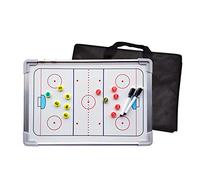 Joyeee Large Tactical Board for Ice Hockey, Waterproof Double-Sided Full Half Field/Court Coaching Board with Magnetic Athlete Player and Pucks, Magnetic Dry Erase Marker with Eraser, Storage Bag