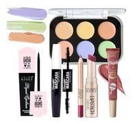 Joyeee Makeup Gift Set, 6PCS Full Kit Come with Concealer Palette Lipstick Eyeliner Mascara Blush, for Face Eyes Lip Makeup, Complete Starter Bundle for Women and Girls, Portable Beauty Travel Package