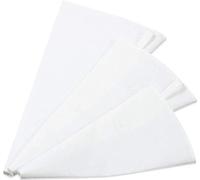 Joyeee Pastry Piping Bags, Big Medium Small Cotton Chocolate Piping Bags Reusable for Cookie Candy Fondant Pastry Decorating, Cake Decorating Supplies, White, 3 Sizes 12 Inch 14 Inch 16 Inch