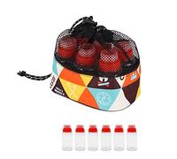 Joyeee Set of 6 Empty Travel Plastic Spice Bottles 76.5 g with Red Cap, Perfect for Storing Soy Sauce, All-Purpose Liquid Seasoning, BPA-Free, Safe Plastic - PET