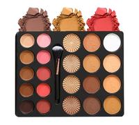 Joyeee Women Makeup Palette with Cosmetics Brush, 22 colors Baked Foundations, Pink Blush, Warm Golds Highlighter, Brown Bronzer, Red Eyeshadows, Sculpt & Highlighting, Define Cheekbones, Large