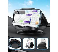 JOYEKY Car Phone Holder for Dashboard, 360° Rotatable Horizontal & Vertical Viewing Car Phone Mount，Washable Reusable Mobile Phone Holder, for iPhone Samsung Android Smartphones (Black)