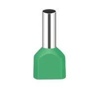 JOYELEC 130 pieces TE6014 wire end ferrules 6.0 mm², green needle-shaped, partially insulated connection terminal, cable end ferrules for wire connection, tin-plated copper