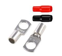 JOYELEC 16Set SC16-8 Tinned Copper 16mm² Cable Lugs M8 Battery SC Bolt Hole Ring Crimp Terminals Connectors for Electric, Auto, Boat, Car,Battery Cable Ends Lugs, with Insulating Covers