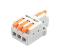 JOYELEC 1IN-3OUT Electrical Wire Connectors,16PCS D1-3 Quick Crimp Wire Terminal Block 0.08-2.5(4.0) mm²,250V,32A，1 Conductor Lever Nut Compact Splice Connector for DIY Splicing