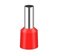 JOYELEC 205 pieces E6012 wire end ferrules 6.0 mm², red needle-shaped, partially insulated connection terminal, cable end ferrules for wire connection, tin-plated copper