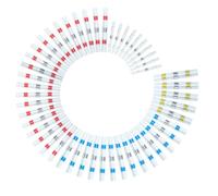 JOYELEC 51 PCS Solder Seal Wire Connectors 4 Sizes 26-10AWG(0.25mm²-6.0mm²）Marine Grade Waterproof Heat Shrink Solder Sleeves,Insulated Electrical Butt Splice Wire Terminals for Wire Joint(Bags)