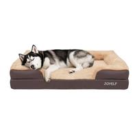 JOYELF Dog Bed for XLarge Dogs, Bolster and Foam Sofa Couch Bed with Nonskid Bottom, Durable Dog Couch for Large dogs - Brown