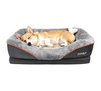 JOYELF Medium Memory Foam Dog Bed, Orthopedic Dog Bed & Sofa with Removable Washable Cover and Squeaker Toys as Gift