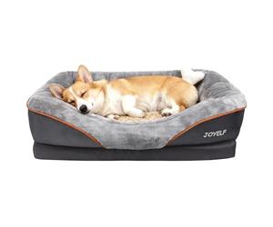JOYELF Medium Memory Foam Dog Bed, Orthopedic Dog Bed & Sofa with Removable Washable Cover and Squeaker Toys as Gift