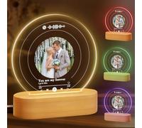 JOYENDER Personalised Vinyl Record with Photo Custom Spotify Plaque with Picture Valentines Day Gift for Him Her Anniversary Couple Gifts Sweet Custom Birthday Gift for Girlfriend Boyfriend GF BF Gift