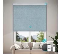 JOYENG Motorized Blinds Blackout Shades, Automatic Shades Remote Control Cordless Room Darkening Smart Window Blinds Custom Size