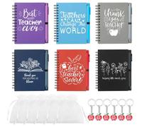 Joyesplay 6 Sets Thank You Gift,Thank You Teacher Motivational Notebook with Sticky Notes Set,Employee Appreciation Gifts for Colleagues Women Men (Multicolor-2)