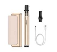 JOYETECH Eroll Slim Vape Kits 1500mAh + 480mAh Large Battery 2ml Rechargeable USB-C Change Pod System No Nicotine Gold (Gold)