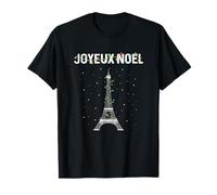 Joyeux Noel French Paris Eiffel Tower Christmas T-Shirt