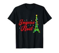 Joyeux Noel French Paris Eiffel Tower Merry Christmas T-Shirt