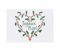 'Joyeux Noel Heart' Temporary Tattoo - Water Resistant, Skin-Safe, Non-Toxic Transfer (TO00079577)
