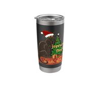 Joyeux Noel Le Chat Noir Spoof with Yule Tree Stainless Steel Insulated Tumbler