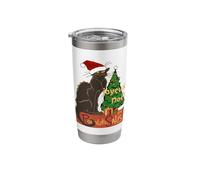 Joyeux Noel Le Chat Noir Spoof with Yule Tree Stainless Steel Insulated Tumbler