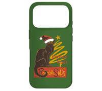 Joyeux Noel Le Chat Noir With Stylized Golden Tree v2 Case for iPhone 17 Pro