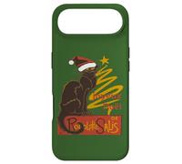 Joyeux Noel Le Chat Noir With Stylized Golden Tree v2 Case for iPhone Air
