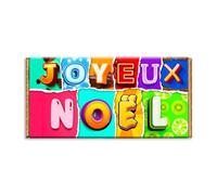 Joyeux Noel Merry Christmas Xmas German Chocolate Bar Wrapper Novelty Gift Present (With Chocolate Bar)