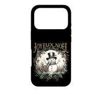 Joyeux Noel Snowman French Merry Christmas Vintage Case for iPhone 17 Pro