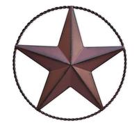 JoyEvy 6.5" Red Metal Barn Star Wall Décor - Wall Art for Farmhouse, Western, Rustic Homes - Outside or Inside of House Decorations