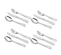 Joyfair 12-Piece Kids Cutlery Set, Stainless Steel Child Eating Utensils Set, Medium Children Flatware Silverware Include 4 Forks, 4 Spoons, 4 Safe Knives, Healthy & Reusable, Dishwasher Safe
