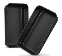 Joyfair 2lb Loaf Tin, Stainless Steel Bread Tin Set of 2, Non Stick Loaf Pans for Baking Cake/Meat/Banana Bread/Loaves/Lasagna/Brownies, Easy Release & Non Toxic & Rust Resistant, 23.5x12.7x6.3 cm