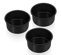 Joyfair 4 Inch Non Stick Cake Tin, Stainless Steel Round Cake Pan Set of 3, Small Layer Baking Tins for Roasting Pie Pudding Brownies, Stainless Steel Core & Non-Toxic Coating, Rust Resistant, 10cm