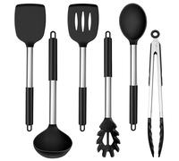 Joyfair 6 Pcs Black Kitchen Cooking Utensils Set (Spatula Turner Spoon)