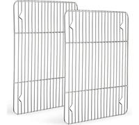 Joyfair Cooling Racks Set of 2, Stainless Steel Large Wire Rack for Roasting, Grilling, Cooking and Drying for Cake/Pizza/Meat, Toaster Oven& Dishwasher Safe, 38.5 x 28.5CM- Fit Half Sheet Tray