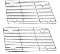 Joyfair Cooling Racks Set of 2, Stainless Steel Middle Wire Rack for Roasting, Grilling, Cooking and Drying for Cake/Pizza/Meat, Fit Baking Tray & Toaster Oven, Dishwasher Safe, 29.5 x 23CM