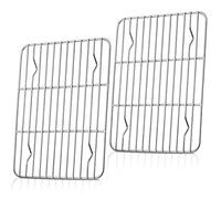Joyfair Cooling Racks Set of 2, Stainless Steel Small Wire Rack for Roasting, Grilling, Cooking and Drying for Cake/Pizza/Meat, Fit Baking Tray& Toaster Oven, Dishwasher Safe, 22.2x15.8cm